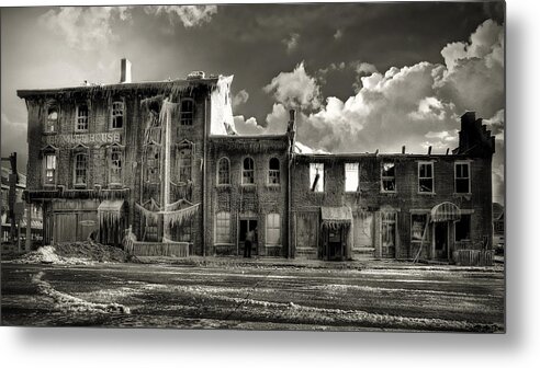 Lost In Fire Metal Print featuring the photograph Ghost of Our Town by Jaki Miller