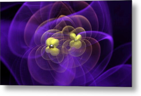 Science Metal Print featuring the photograph Gravitational Waves Emitted By Black by Science Source