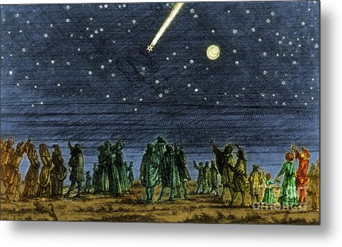 Science Metal Print featuring the photograph Halleys Comet 1682 by Science Source