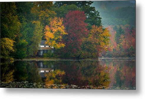Fall Metal Print featuring the photograph Hidden House by David Downs