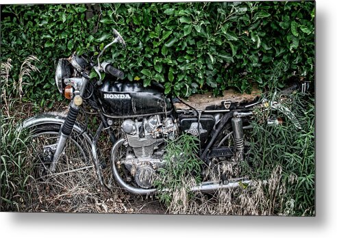 Bike Metal Print featuring the photograph Honda 450 Motorcycle by Britt Runyon