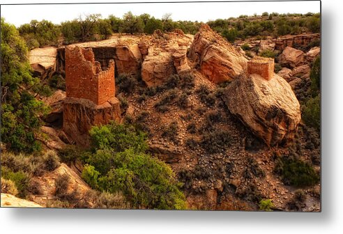 Sherry Day Metal Print featuring the photograph Hovenweep Dwelling by Ghostwinds Photography