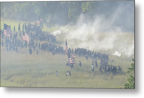 Civil War Metal Print featuring the photograph In the Fight by Harold Piskiel