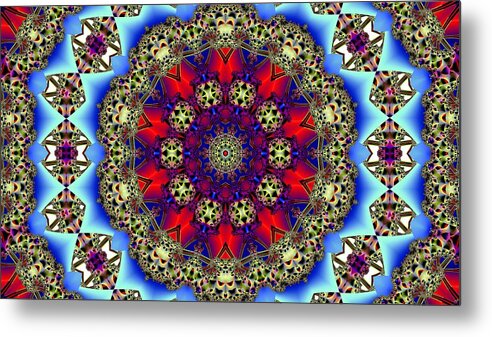 Kaleidoscope Metal Print featuring the digital art Kaleidoscope 51 by Ronald Bissett