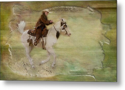 Animals Metal Print featuring the photograph Kicking Up Some Dirt by Susan Candelario