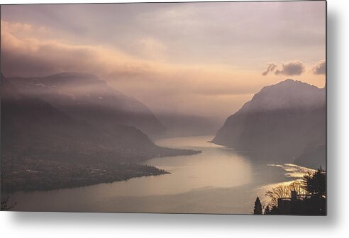 Scenics Metal Print featuring the photograph Lake Of Como, Italy by Deimagine