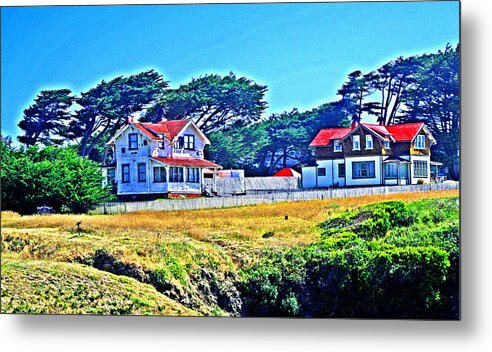 Lighthouse Metal Print featuring the photograph Lighthouse Keepers Quarters by Joseph Coulombe