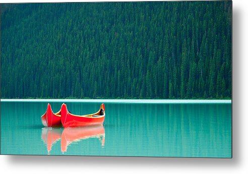 Lakes Metal Print featuring the photograph Louise Reflection by Darren Bradley