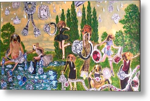 Professional Metal Print featuring the painting Magical World by Lisa Piper