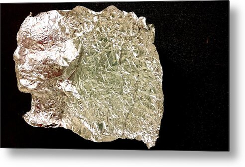 Sculpture Metal Print featuring the sculpture Metal Face by Stacy C Bottoms