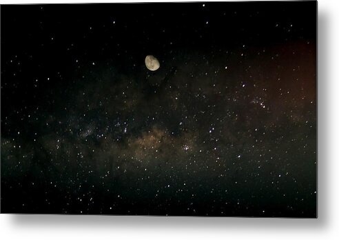 Milky Way Metal Print featuring the photograph Milky Way Moon by Craig Watanabe