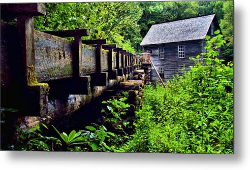 Great Smoky Mountain National Park Metal Print featuring the photograph Mingus Mill by Carol Montoya