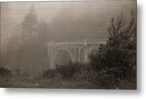 Oregon Metal Print featuring the photograph Misty Bridge by KATIE Vigil