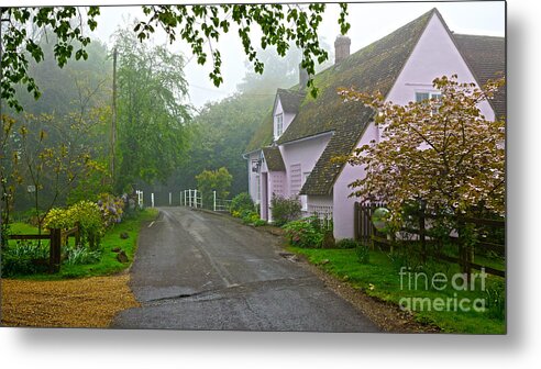 Pretty House Metal Print featuring the digital art Misty Pink by Andrew Middleton