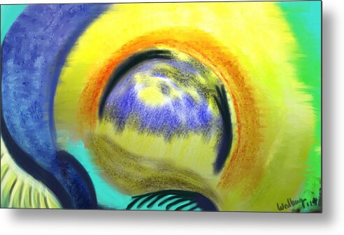 Abstract Metal Print featuring the painting Monday by Christina Wedberg