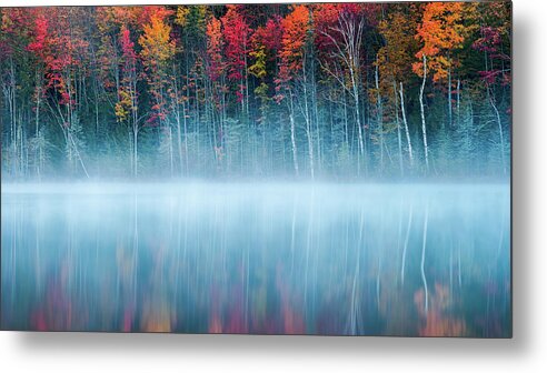 Landscape Metal Print featuring the photograph Morning Reflection by John Fan