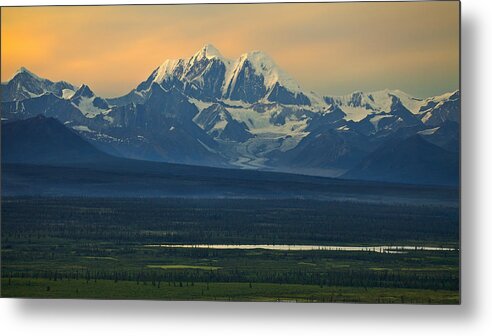Sunrise Metal Print featuring the photograph Mount Hayes Alaska by Scott Slone