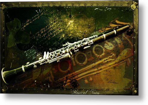 Clarinet Metal Print featuring the photograph Musical Notes by John Anderson