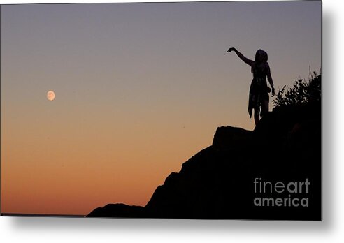 Moon Metal Print featuring the photograph Mysterious by Paul Noble