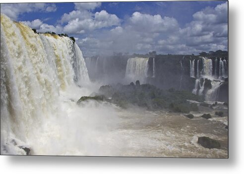 Natural Wonders Metal Print featuring the photograph Natural Wonders of The World Iguazu Falls by Venetia Featherstone-Witty