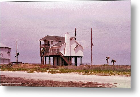 Galveston Beach Metal Print featuring the photograph Old Galveston by Tikvah's Hope