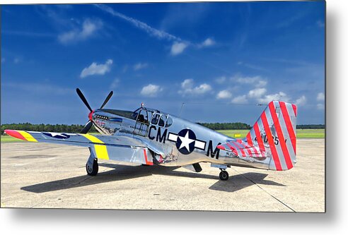 P-51 Mustang Metal Print featuring the photograph P-51 Mustang by Kristia Adams