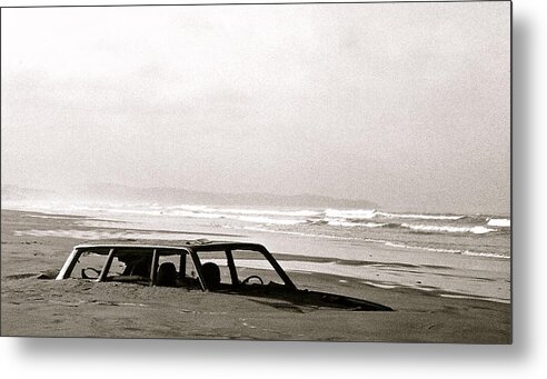 Beach Metal Print featuring the photograph Parked by Kim Pippinger