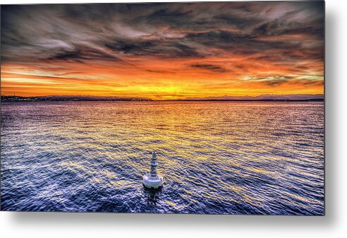 Sunset Metal Print featuring the photograph Puget Sound Sunset by Spencer McDonald