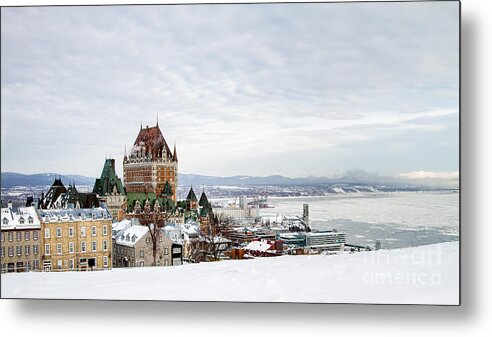 Quebec City Skyline Metal Print featuring the photograph Quebec City Skyline from the Citadel by Dawna Moore Photography