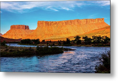 Photography Metal Print featuring the photograph Red Cliffs Lodge, Along Colorado River by Panoramic Images