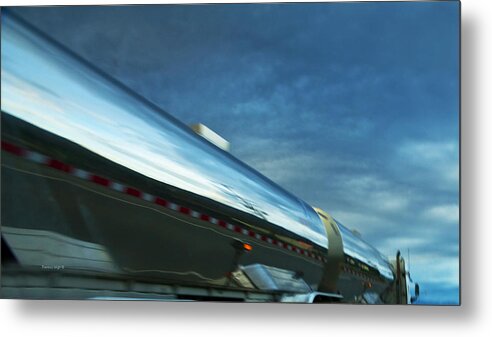 Trucks Metal Print featuring the photograph Reflections In The Passing Lane by Theresa Tahara