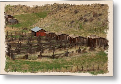 Old Fences Metal Print featuring the photograph Remount Depot - 2 by Kae Cheatham