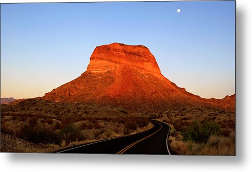Big Bend Metal Print featuring the photograph Road to Cerro Castellan by Daniel Woodrum
