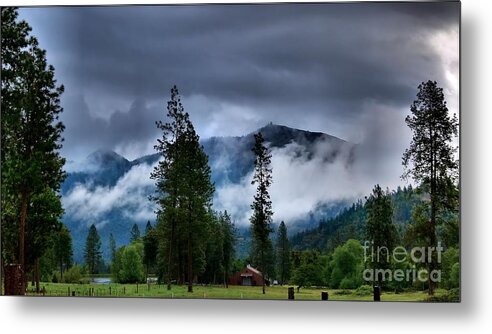 Landscape Metal Print featuring the photograph Roiling Cloud Cover by Julia Hassett