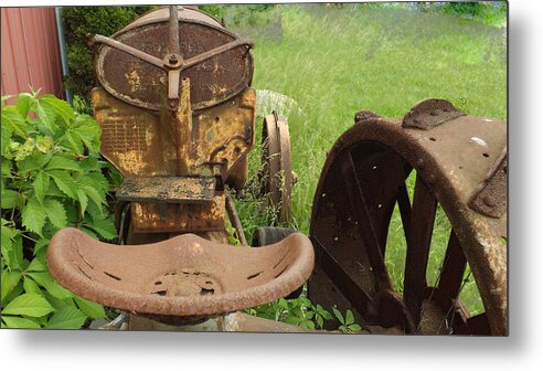 Rusty Metal Print featuring the photograph Rusty Tractor by Joyce Wasser