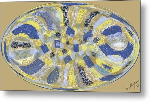 Abstract Metal Print featuring the painting Saturday by Christina Wedberg