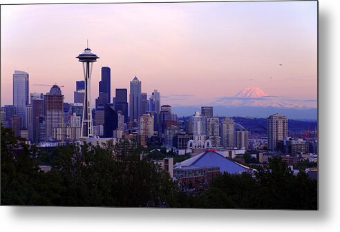 Seattle Metal Print featuring the photograph Seattle Dawning by Chad Dutson