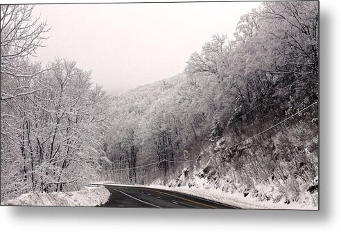 Taconic Hills Metal Print featuring the photograph Settled Snow by Kristin Hatt