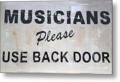 Music Metal Print featuring the photograph Sign by Bill Thomson