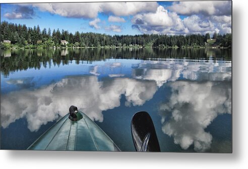 Kayak Metal Print featuring the photograph Siltcoos Morning View 1 by Lara Ellis