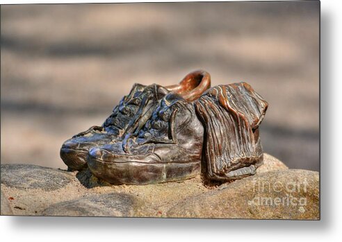Sneakers Metal Print featuring the photograph Sneakers And Socks by Kathy Baccari