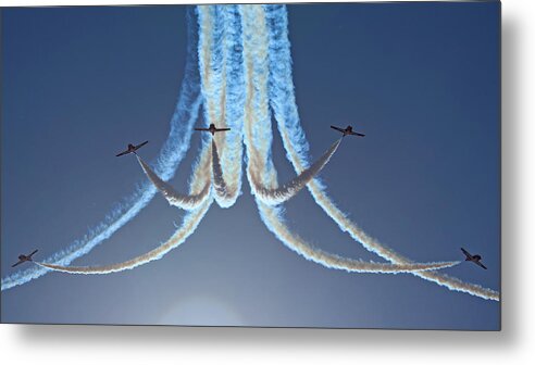 Snowbirds Metal Print featuring the photograph Snowbirds in a Dive by Randy Hall