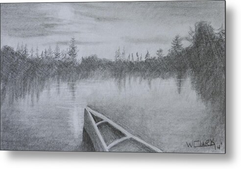 Solitude Metal Print featuring the drawing Solitude by Wade Clark