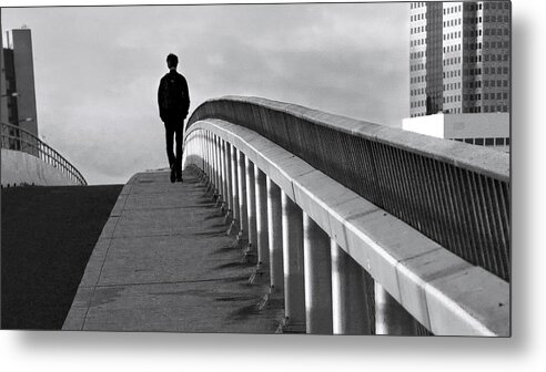 Solitude Metal Print featuring the photograph Somber Stroll by Denise Dube