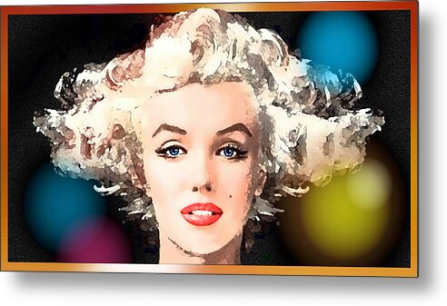 Marilyn Metal Print featuring the painting Marilyn - Some Like It Hot by Hartmut Jager