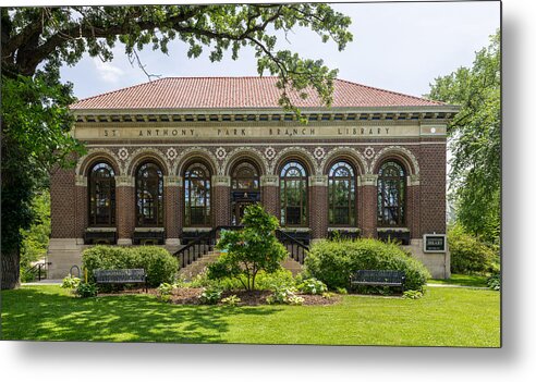 Library Metal Print featuring the photograph St Anthony Park Library by Mike Evangelist