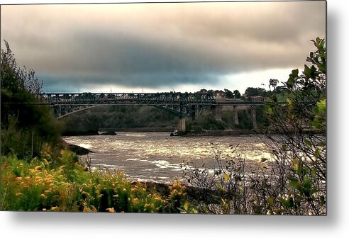 Bridge Metal Print featuring the photograph Stormy Morning by Jennifer Wheatley Wolf