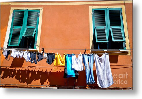 Clothesline Metal Print featuring the photograph Sun Dried by Amy Fearn