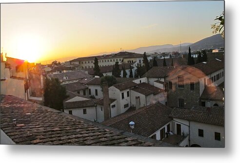 Florence Metal Print featuring the photograph Sunset in Florence by Sue Morris
