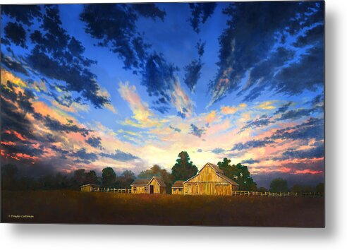 Oil Painting Metal Print featuring the painting Sunset Memories by Douglas Castleman